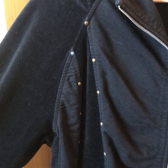 St. John Hoodie with Velour and Stud Details Size Medium - Picture 2 of 6